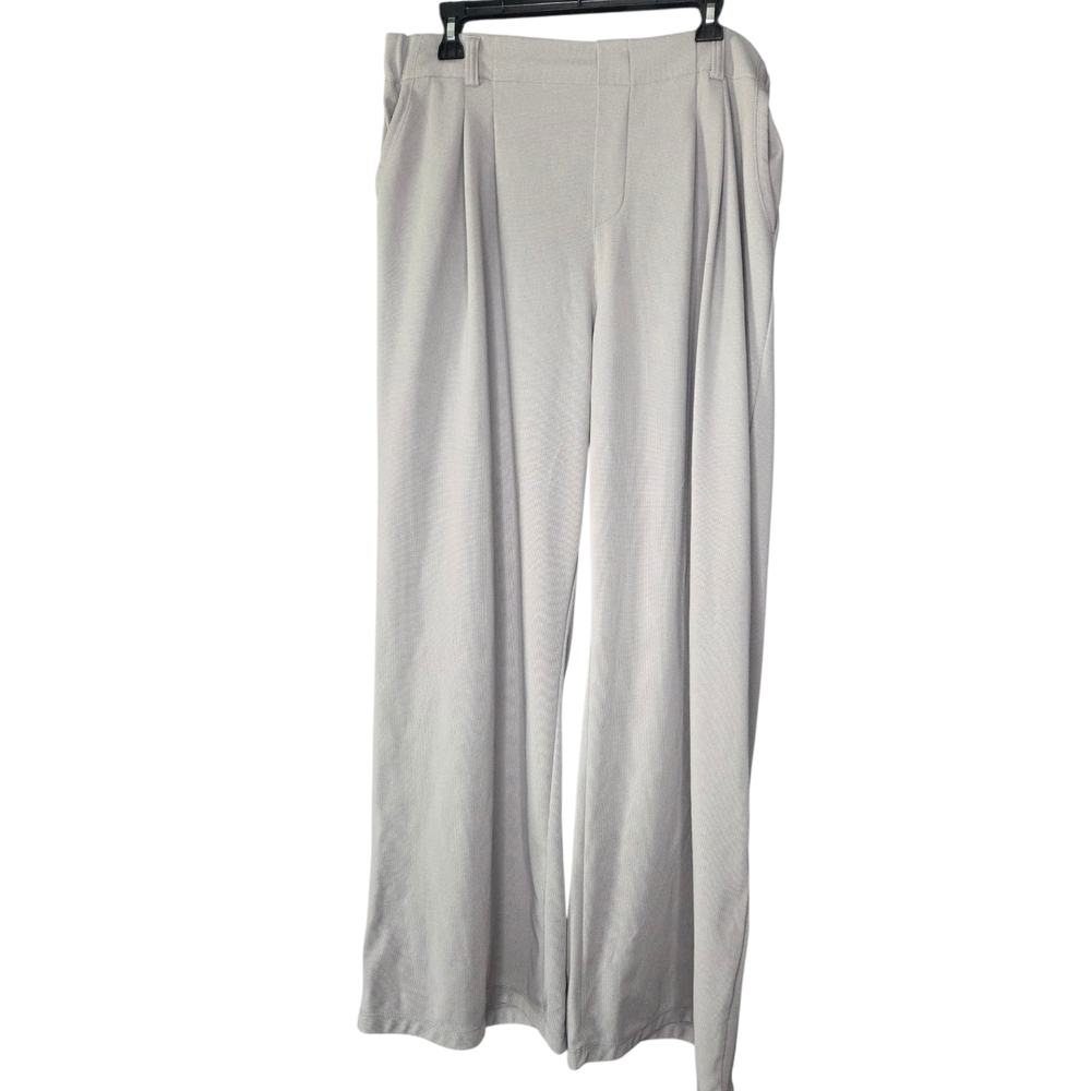 HALARA Gray High-Rise Wide-Leg Pants Size X-Large Tall - Picture 2 of 5